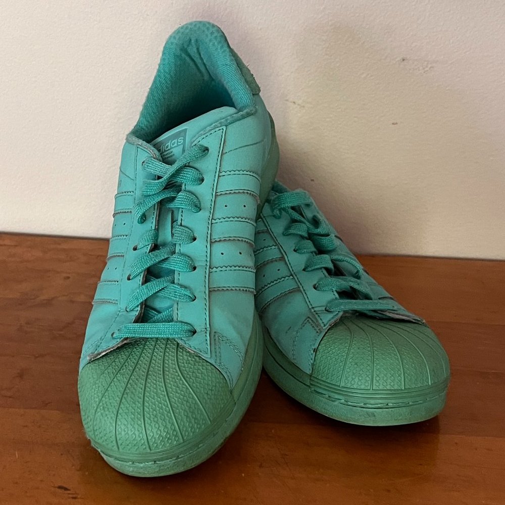 adidas Superstar Shock Mint 2019 mens 9/womens 10.5 -11 (Reflective!)